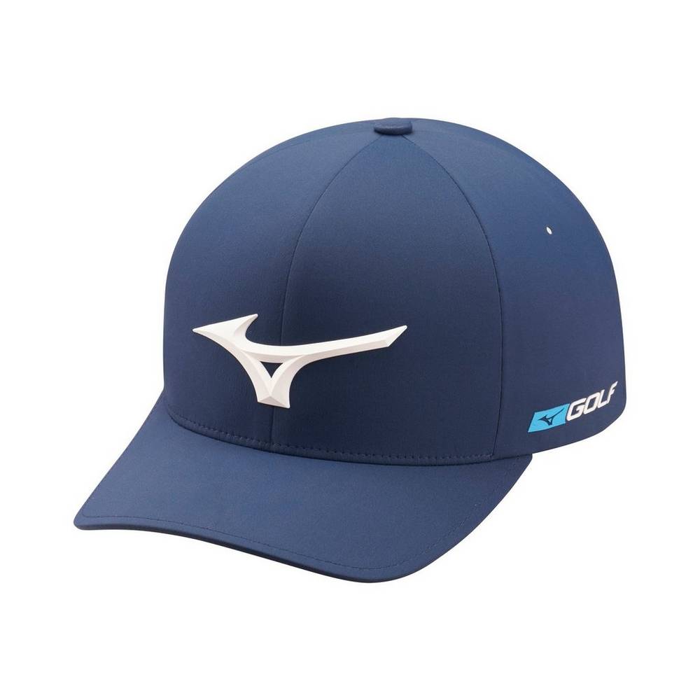 Panske Čiapky Mizuno Tour Delta Fitted Námornícka Modrá Vypredaj TRMW47925